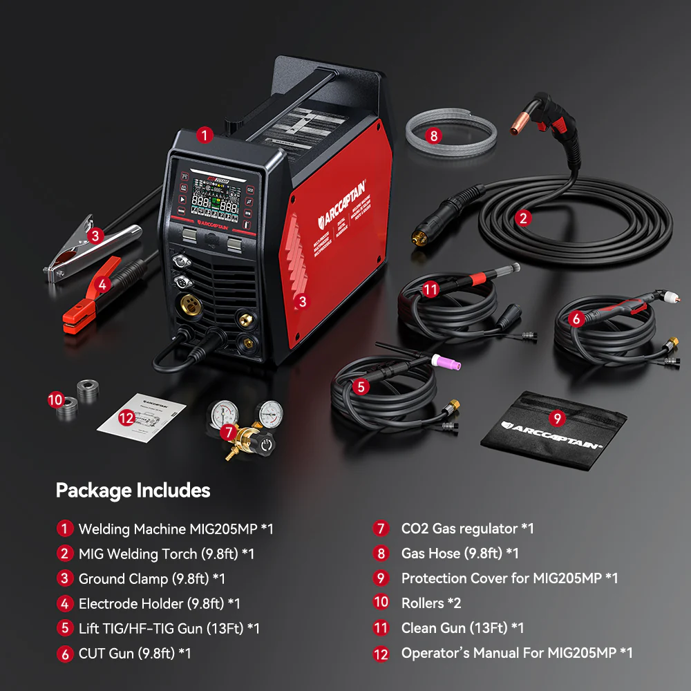 Arccaptain MIG205MP All-in-One MIG Welder and Cutter Combo EU - Image 2