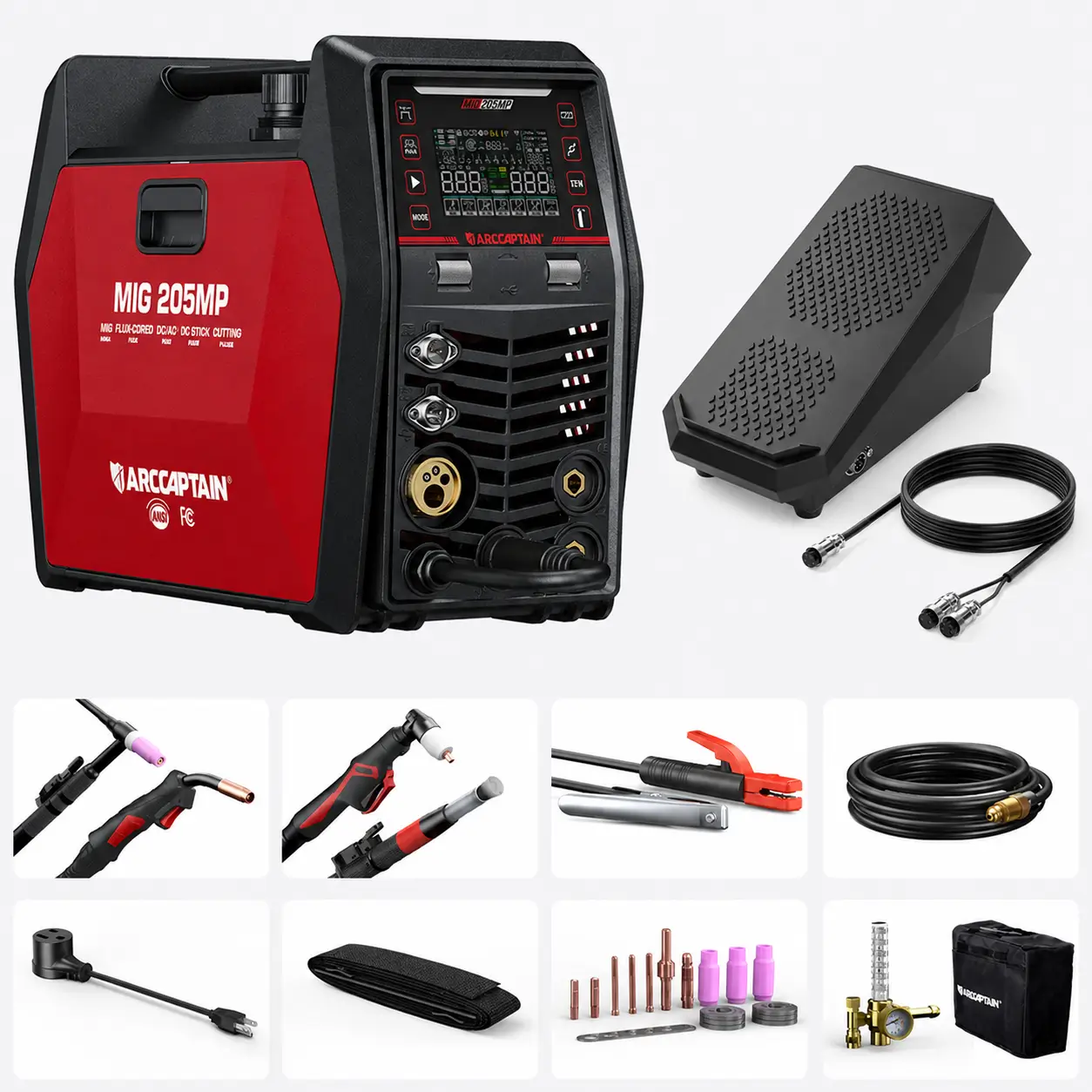 Arccaptain MIG205MP All-in-One Pulse MIG Welder and Cutter Combo - Image 9