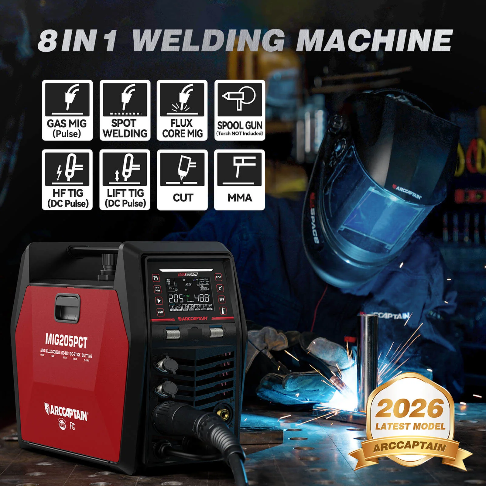 Arccaptain MIG205PCT Welding and Cutting Machine - Image 4