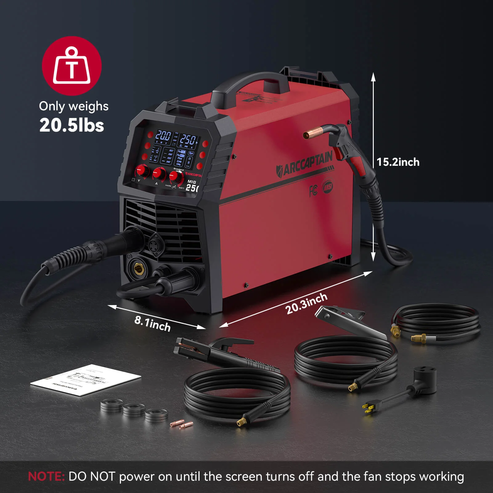 Arccaptain MIG250 Multi Process Welder 250 Amps MIG Welder - Image 10