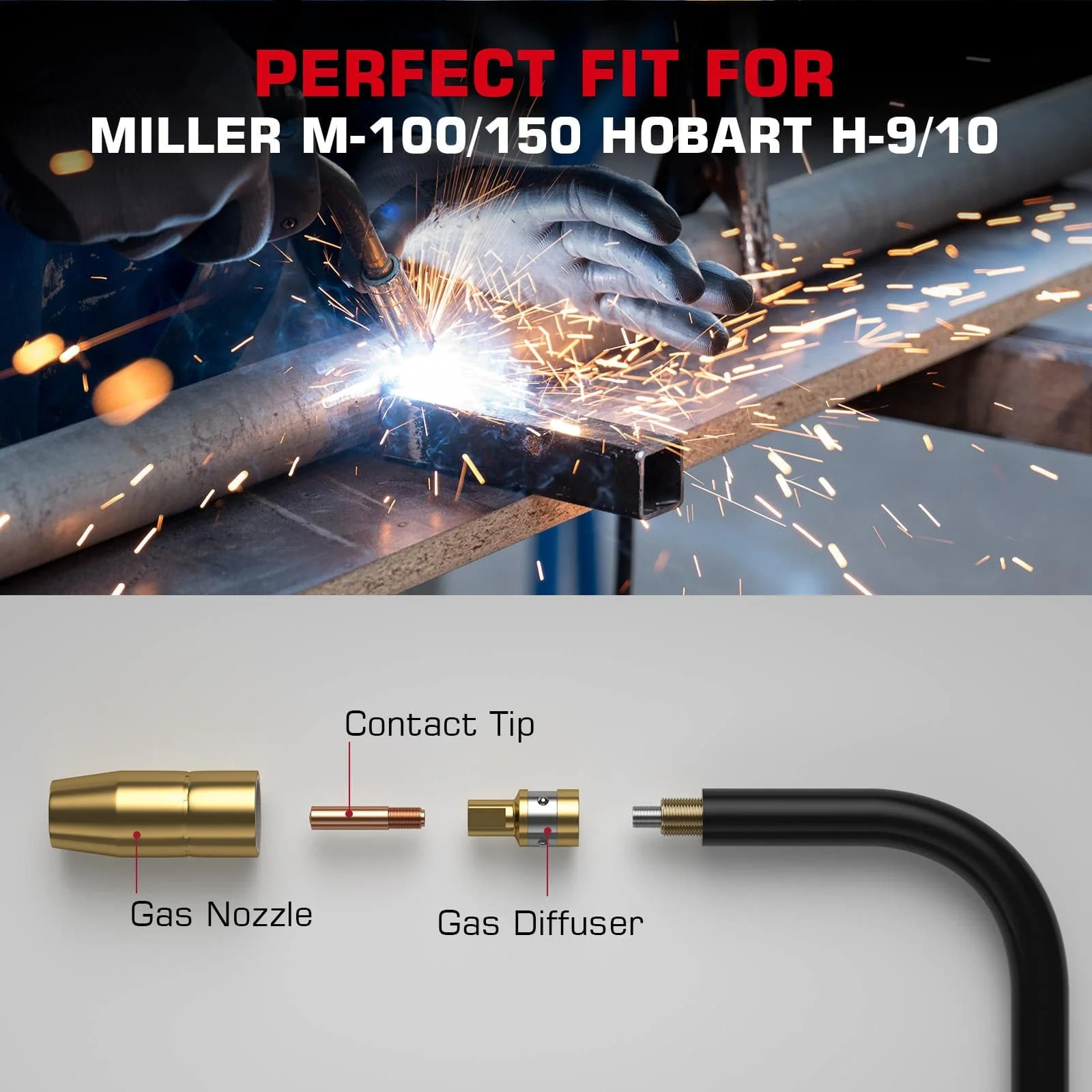 Miller M-100 MIG Gun Parts M15 Replacement MIG Gun Consumables Kit - Image 6