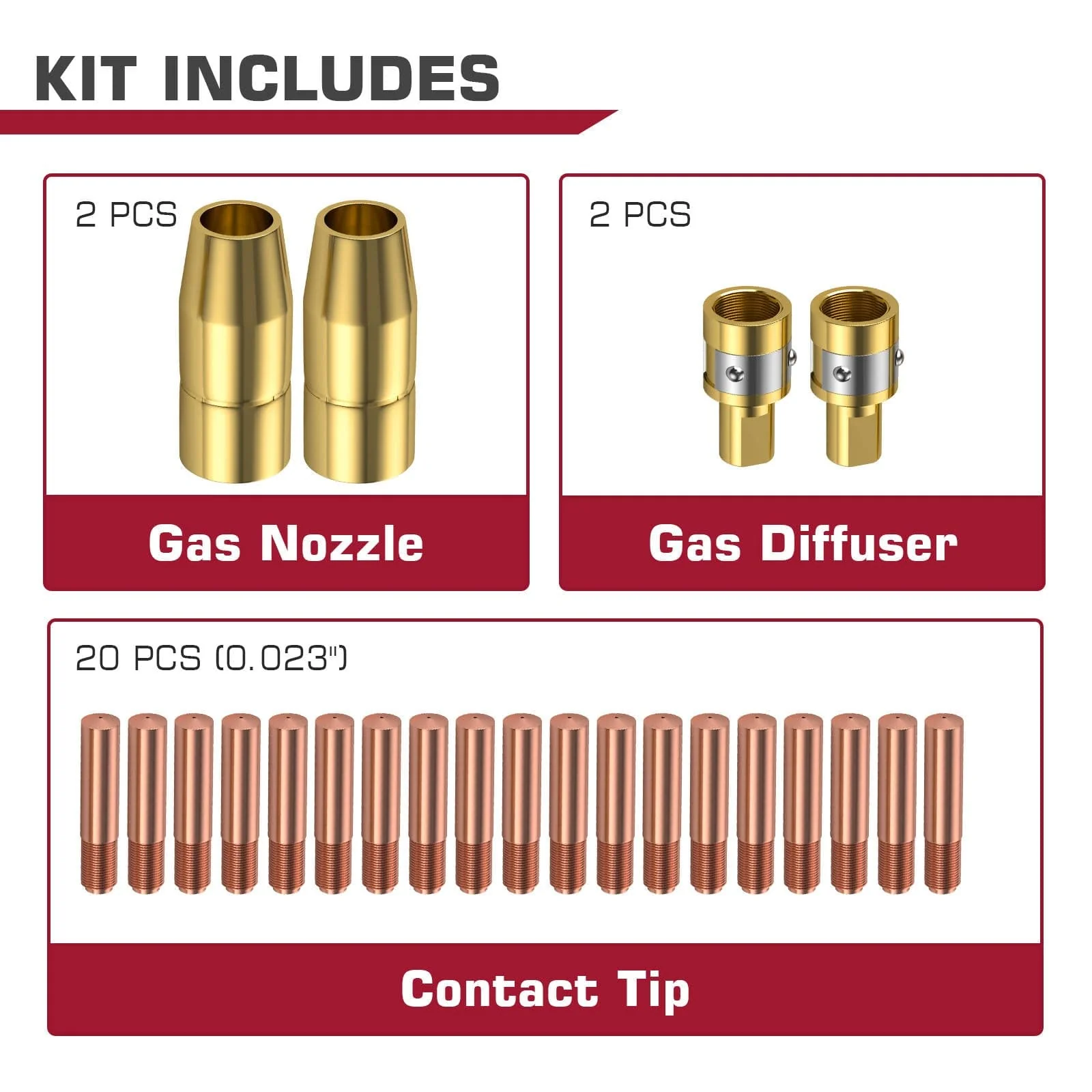Miller M-100 MIG Gun Parts M15 Replacement MIG Gun Consumables Kit - Image 8