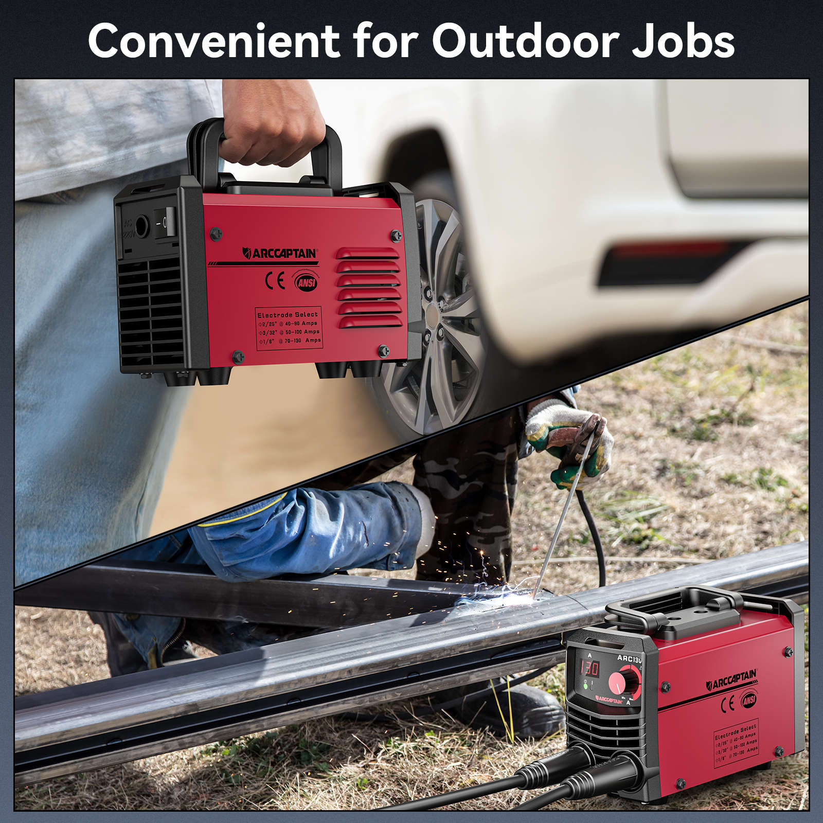 Arccaptain ARC130 110V  Portable Mini Beginner Stick Welder - Image 8