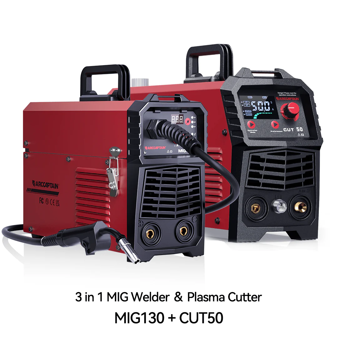 Arccaptain MIG130 Best 3 in 1 110V Portable No Gas Flux Core Welder - Image 11