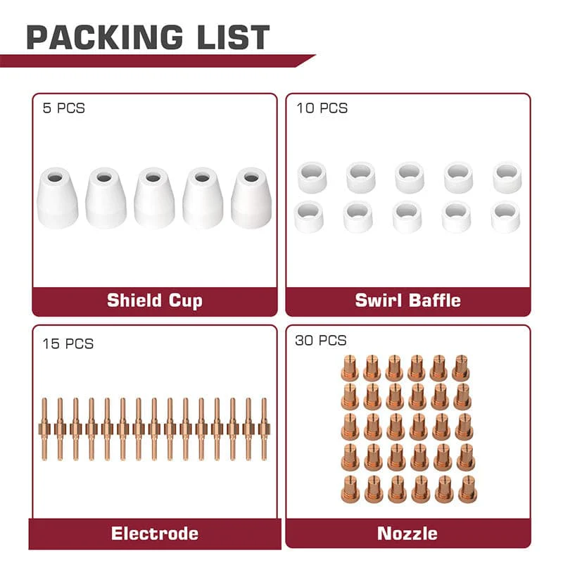 PT31 Plasma Cutter Consumables Kits Fit CUT50 - Image 3