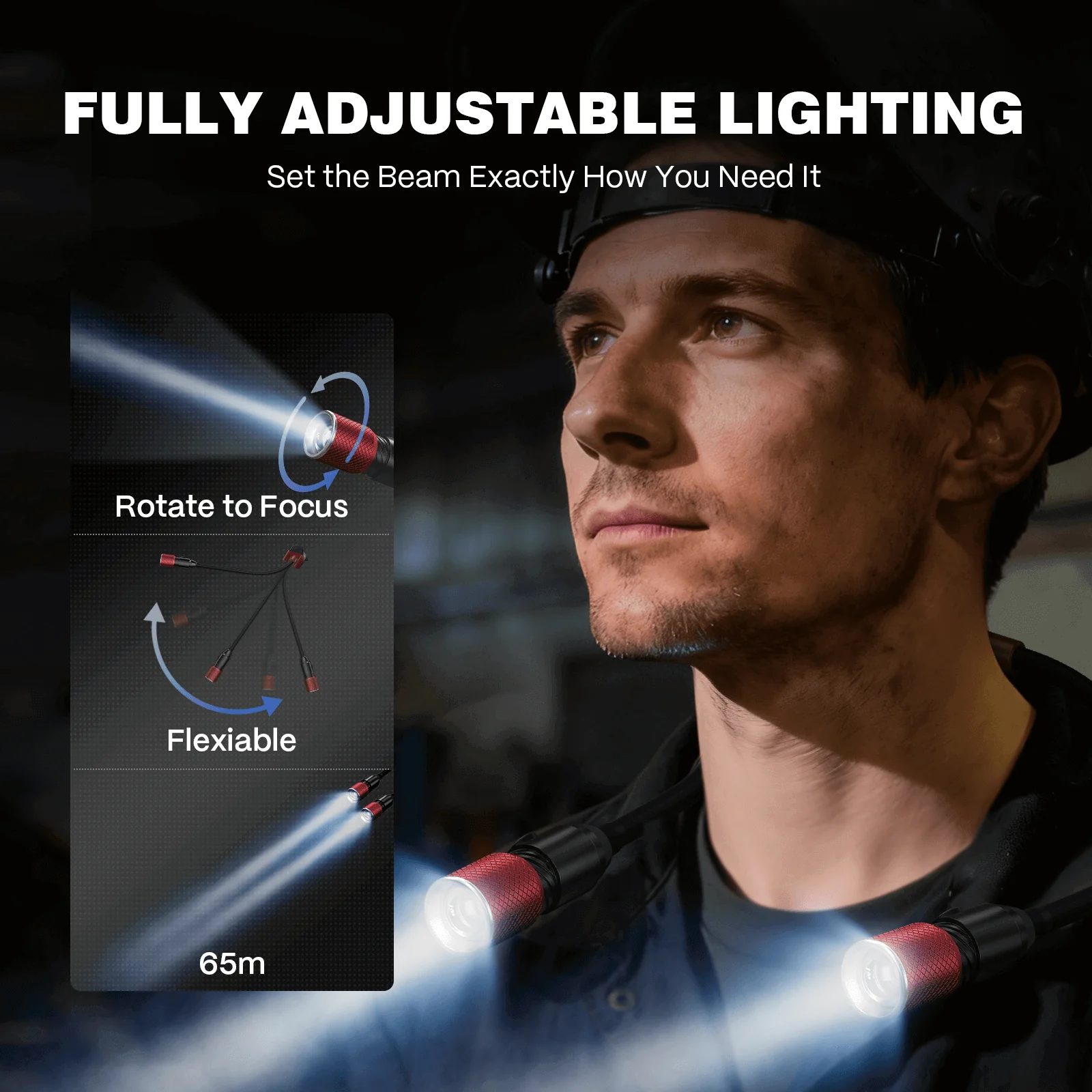 Arccaptain 500lm Rechargeable Neck Light for Welding Work - Image 4