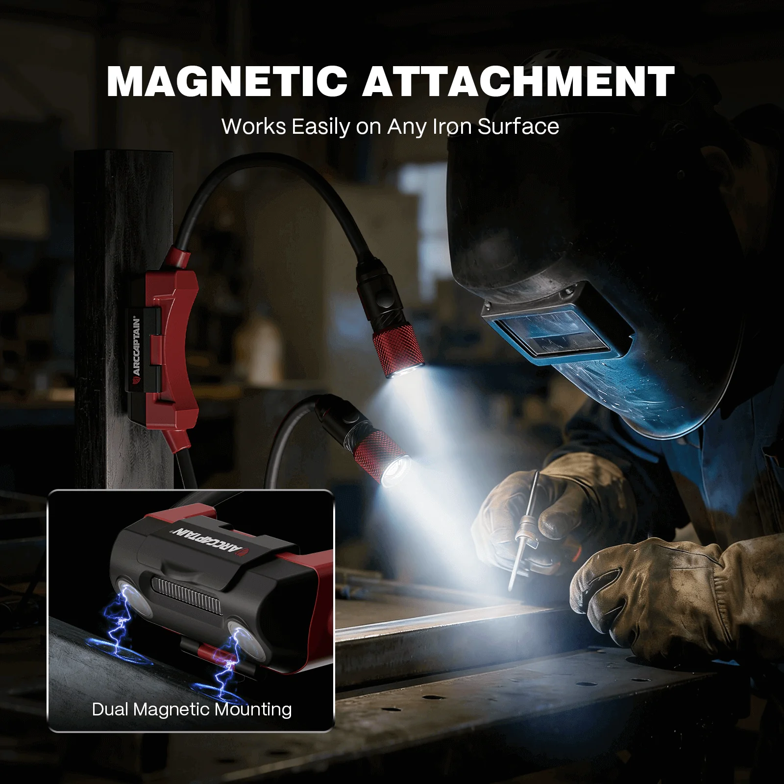 Arccaptain 500lm Rechargeable Neck Light for Welding Work - Image 6