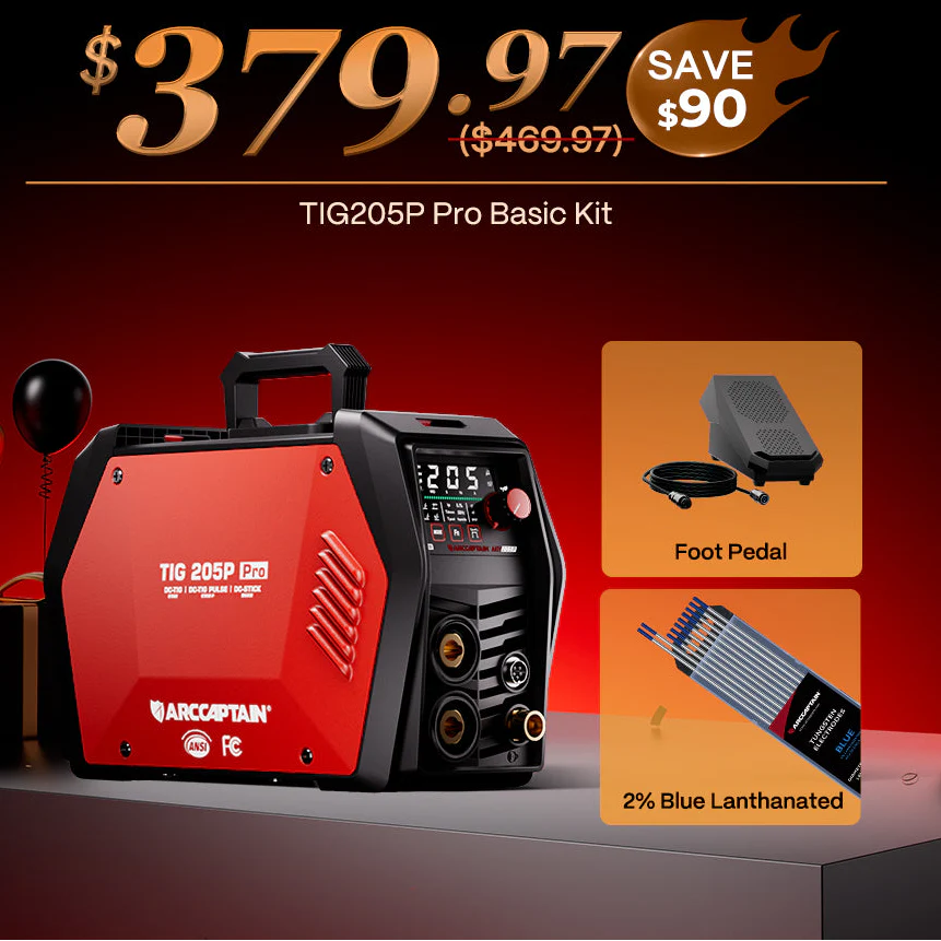 Arccaptain iControl TIG205P Pro DC Pulse TIG Welder - Image 7