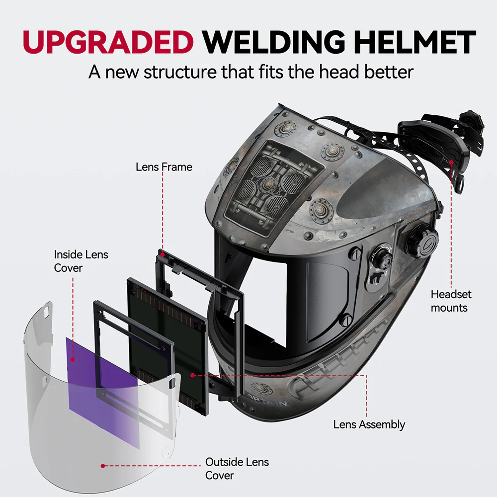 EXSpace X200 True Color Electric Welding Helmet Rivet - Image 3
