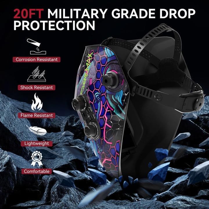 VisionMax X200 Large Viewing Screen Welding Hood Cyber Neuron - Image 2