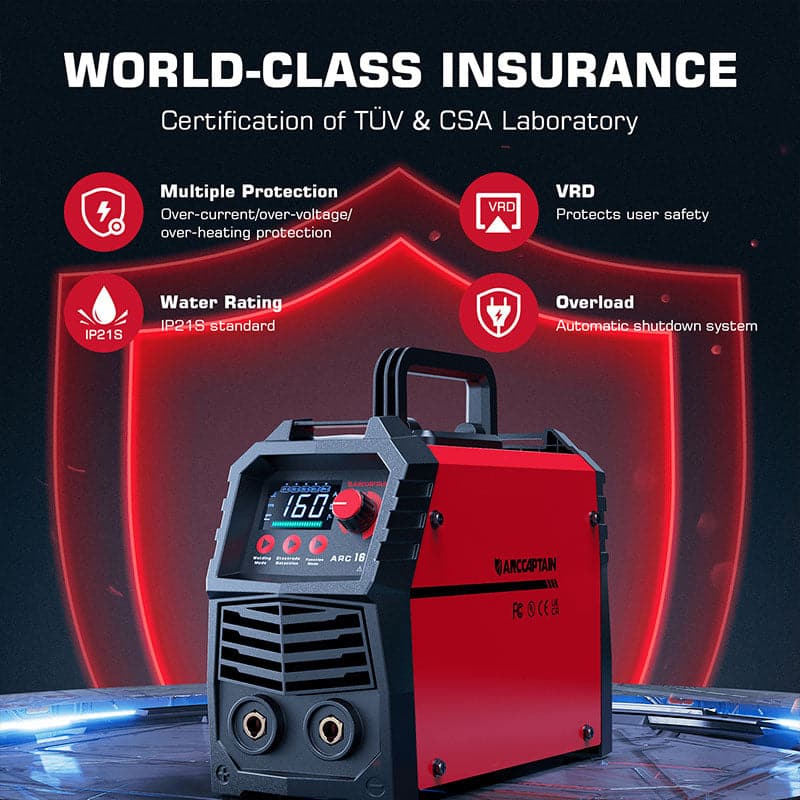 Arccaptain ARC160 110/220V SYN Portable Small Stick Welder - Image 5