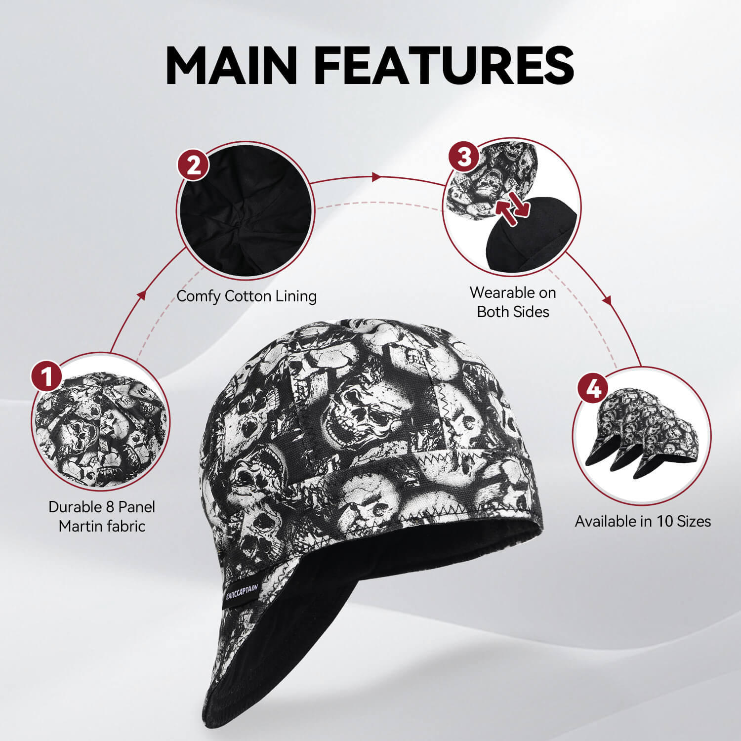 100% Cotton Cool Welding Cap 260g Martin Cloth Cap - Image 5