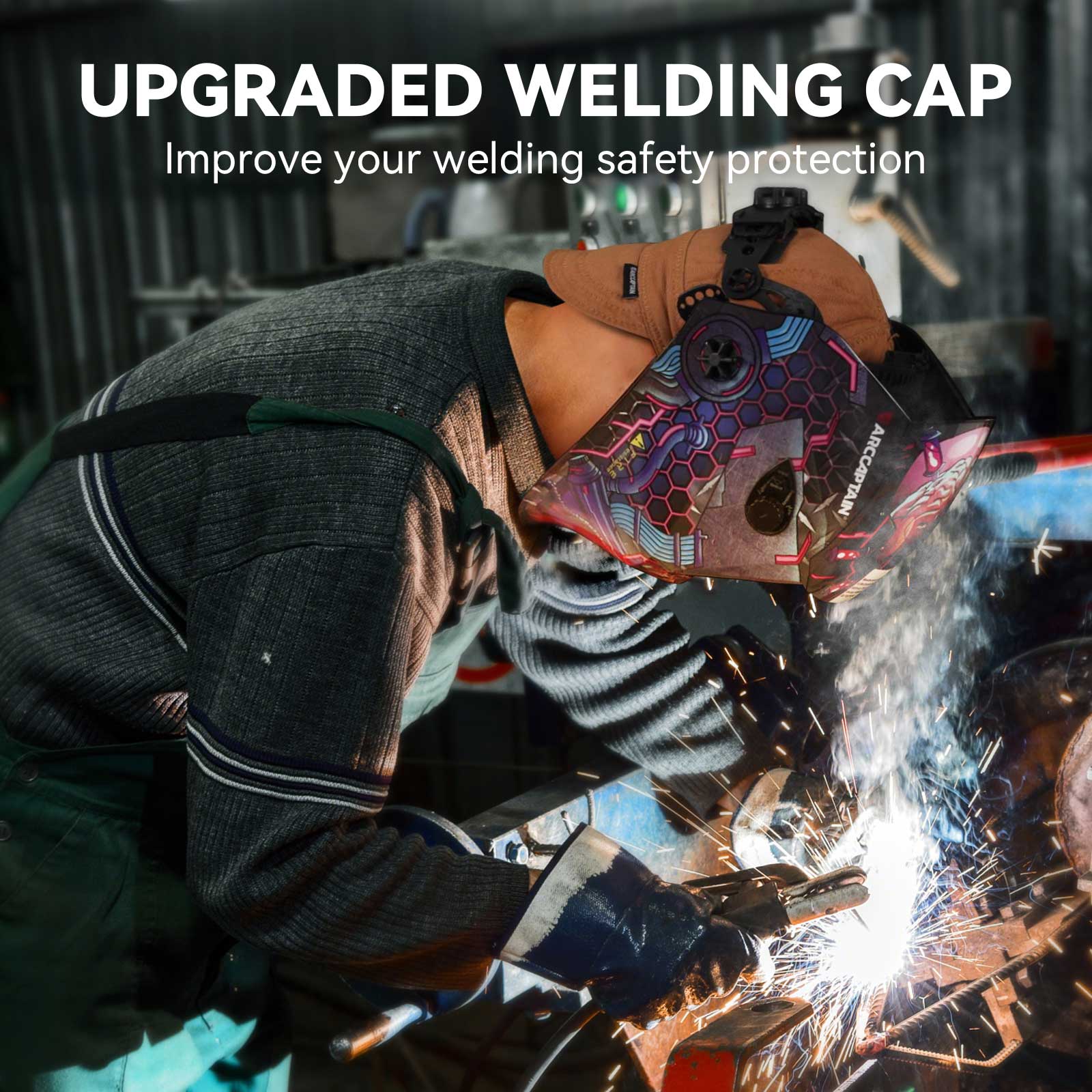 Reversible Pure Cotton Welding Cap with Elastic Retractable Band - Image 10