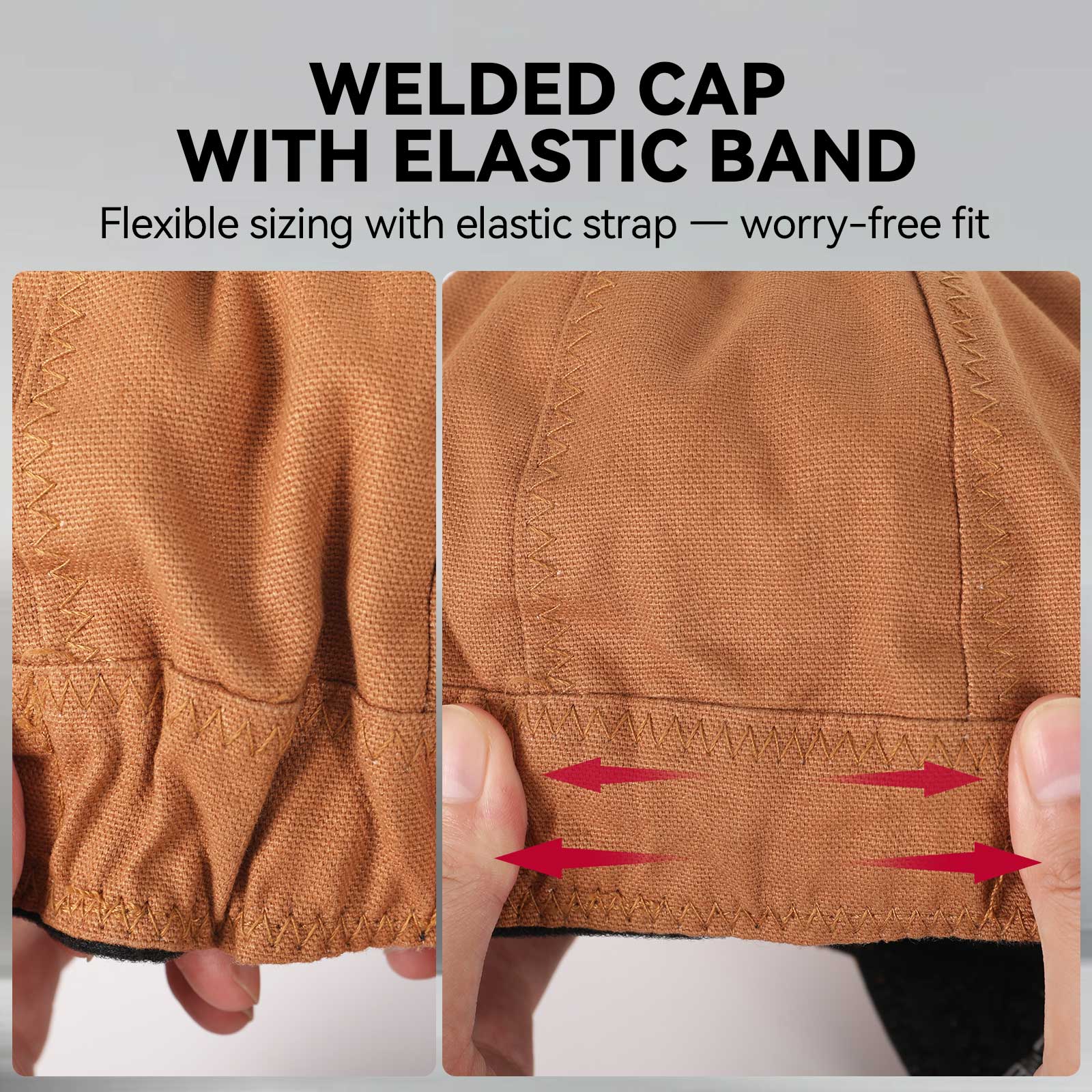 Reversible Pure Cotton Welding Cap with Elastic Retractable Band - Image 7