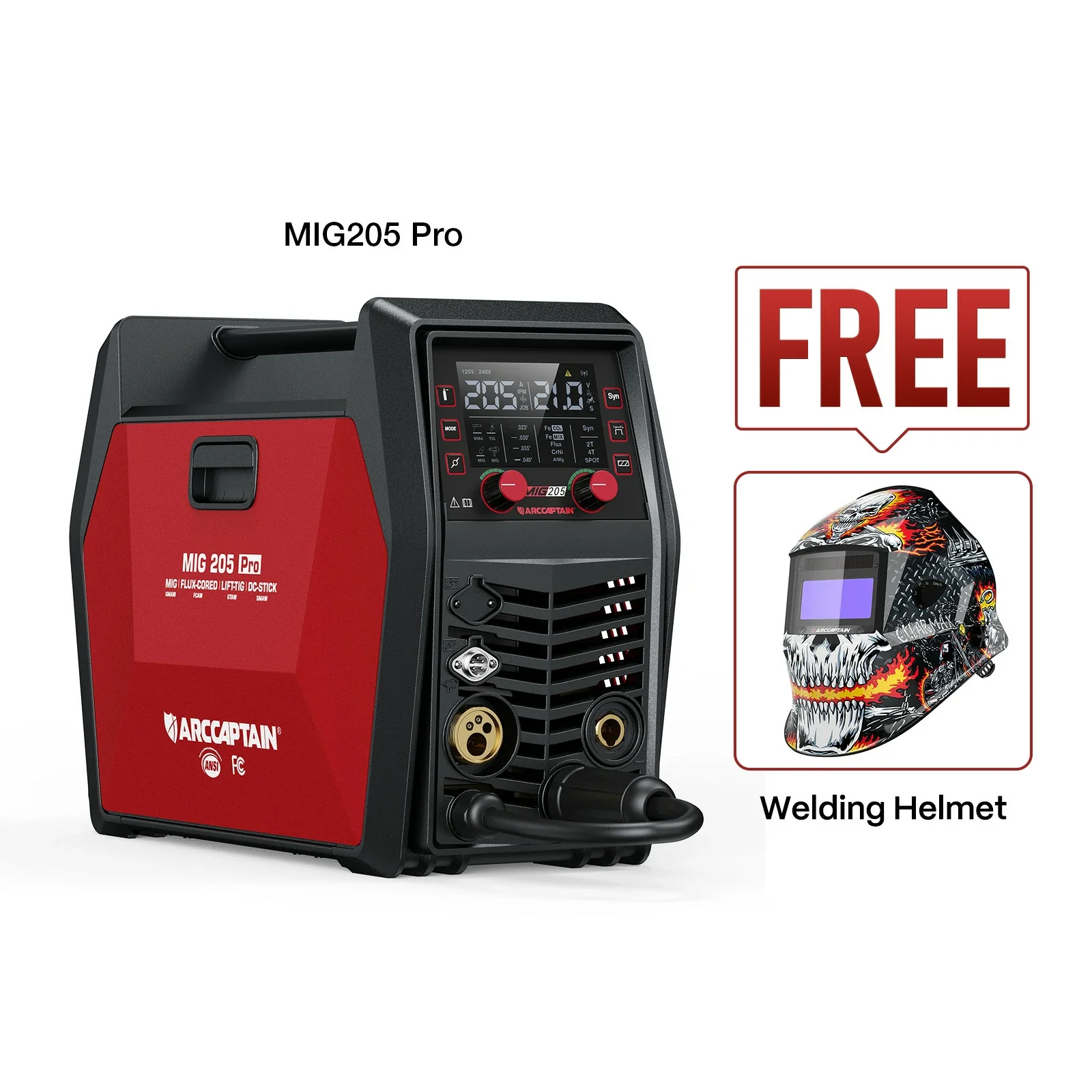 Arccaptain Machine With Welding Helmet Bundle - Image 6